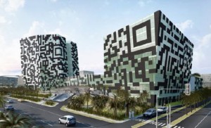 Austrian architects Soehne & Partner created Code Unique, a new hotel complex in the Dubai Studio City district built – you guessed it – with the QR code running throughout the design and ambience of the property.